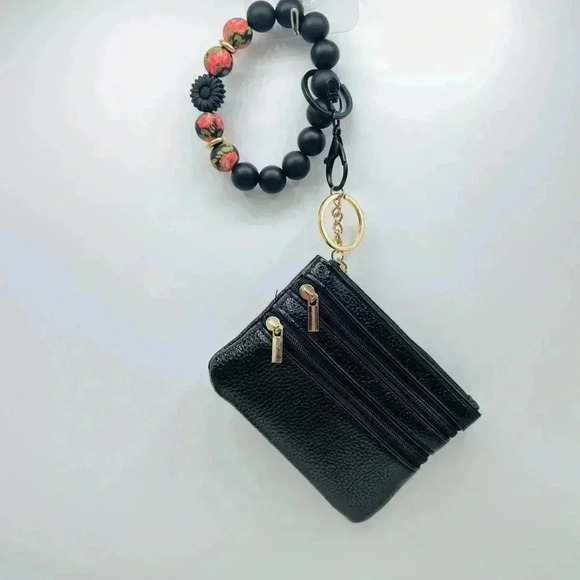 Carmella Card Coin Wristlet in Black - Picture 5 of 6